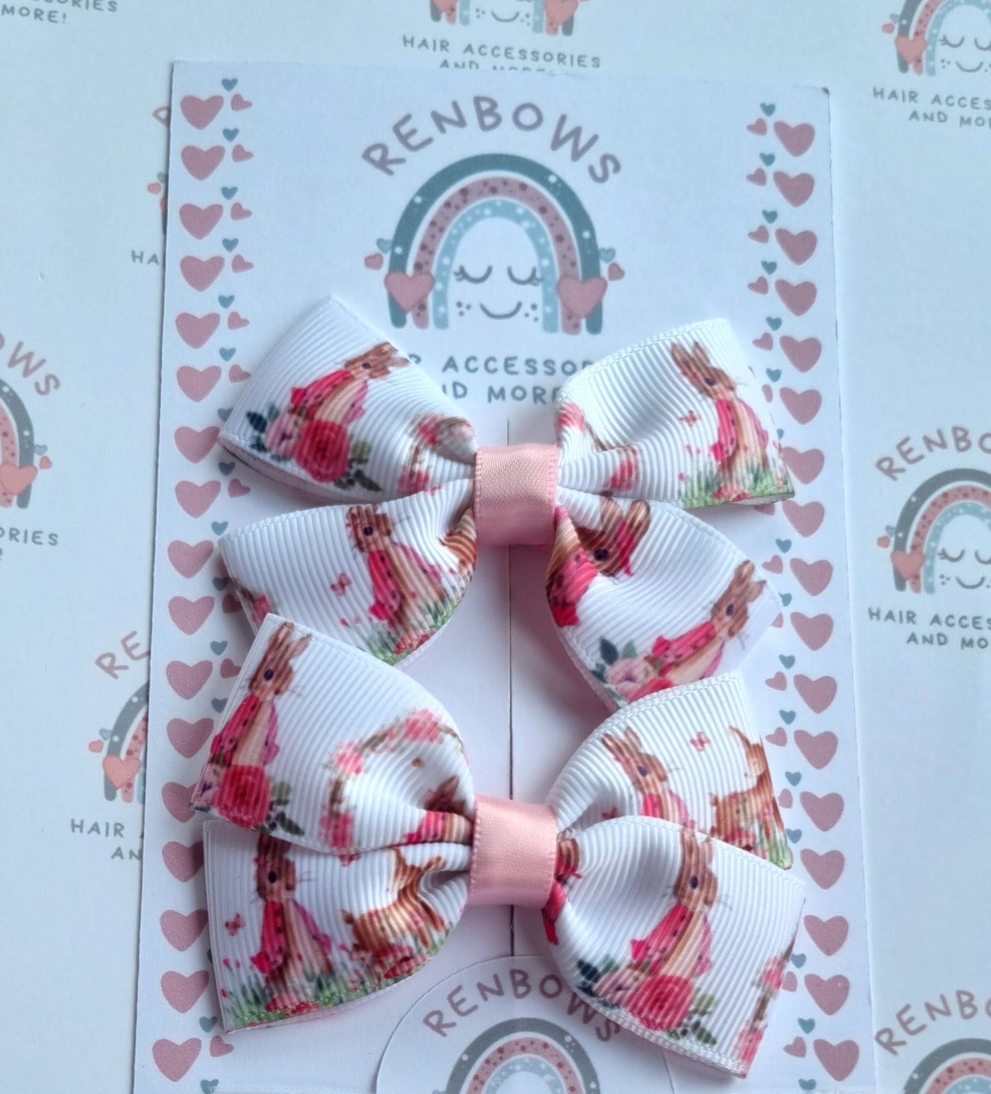 Peter Rabbit Hair Bows (with matching dummy clip available)