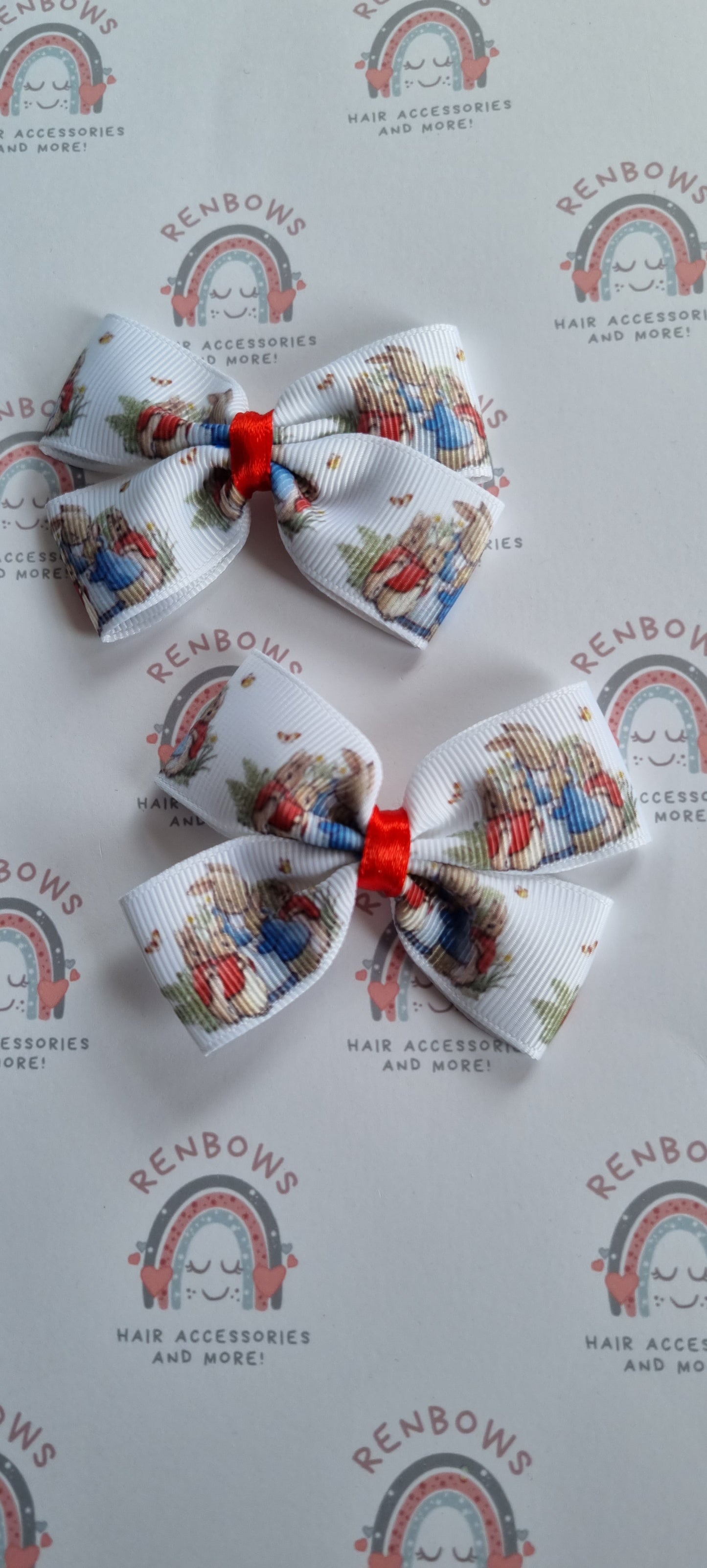 Peter Rabbit Hair Bows (with matching dummy clip available)