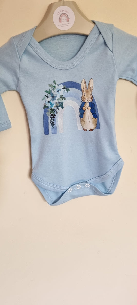 Personalised bodysuit/Vest blue