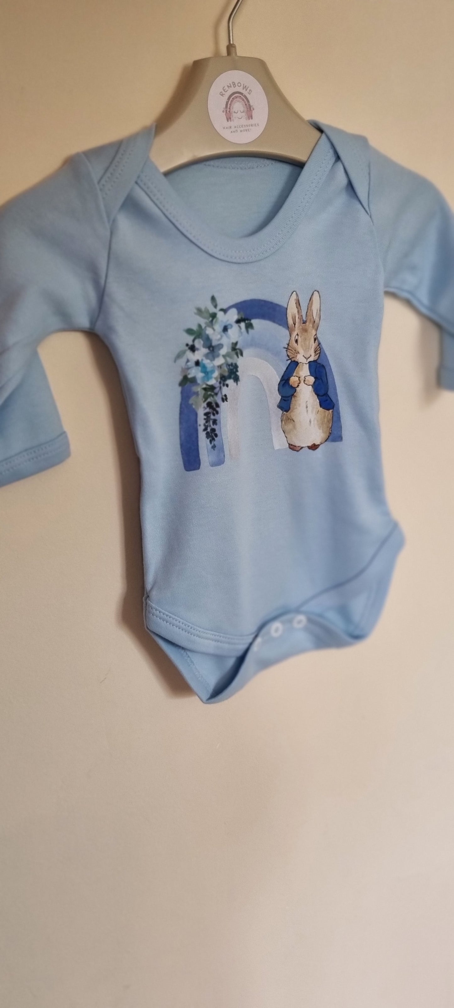 Personalised bodysuit/Vest blue