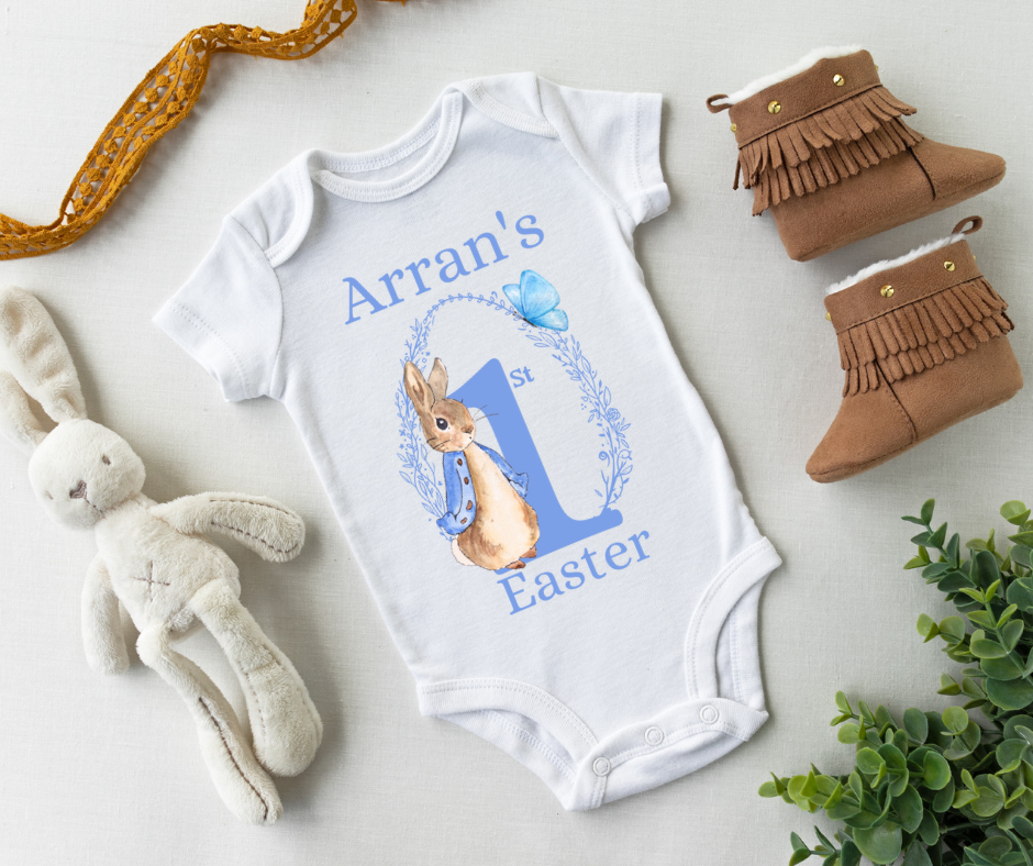 Personalised 1st Easter Vest with Peter Rabbit