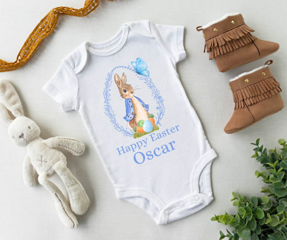 Personalised 1st Easter Vest with Peter Rabbit