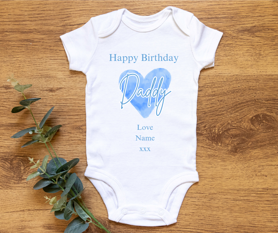 Happy Birthday vest, personalised with your words.