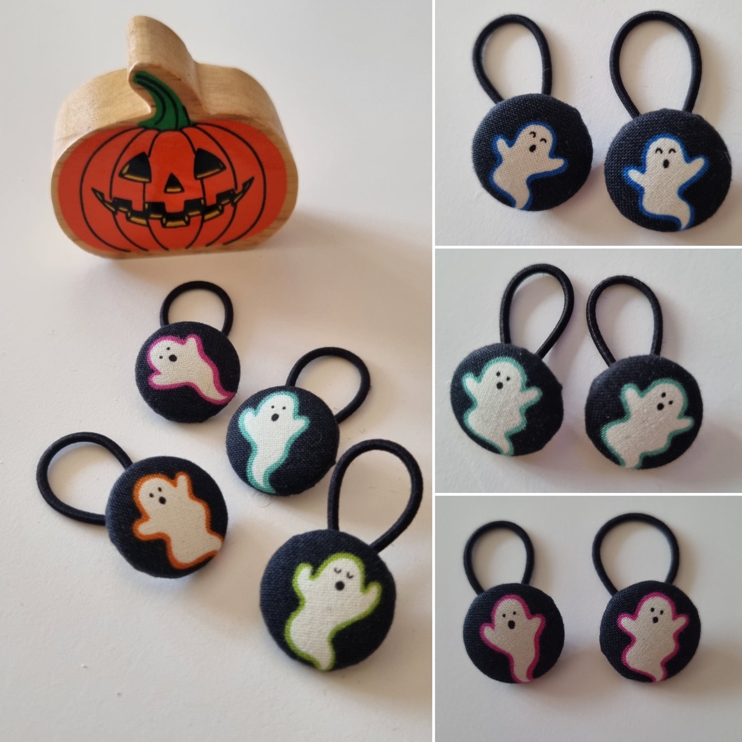 Halloween Ghosts Glow in the Dark Button Bobbles