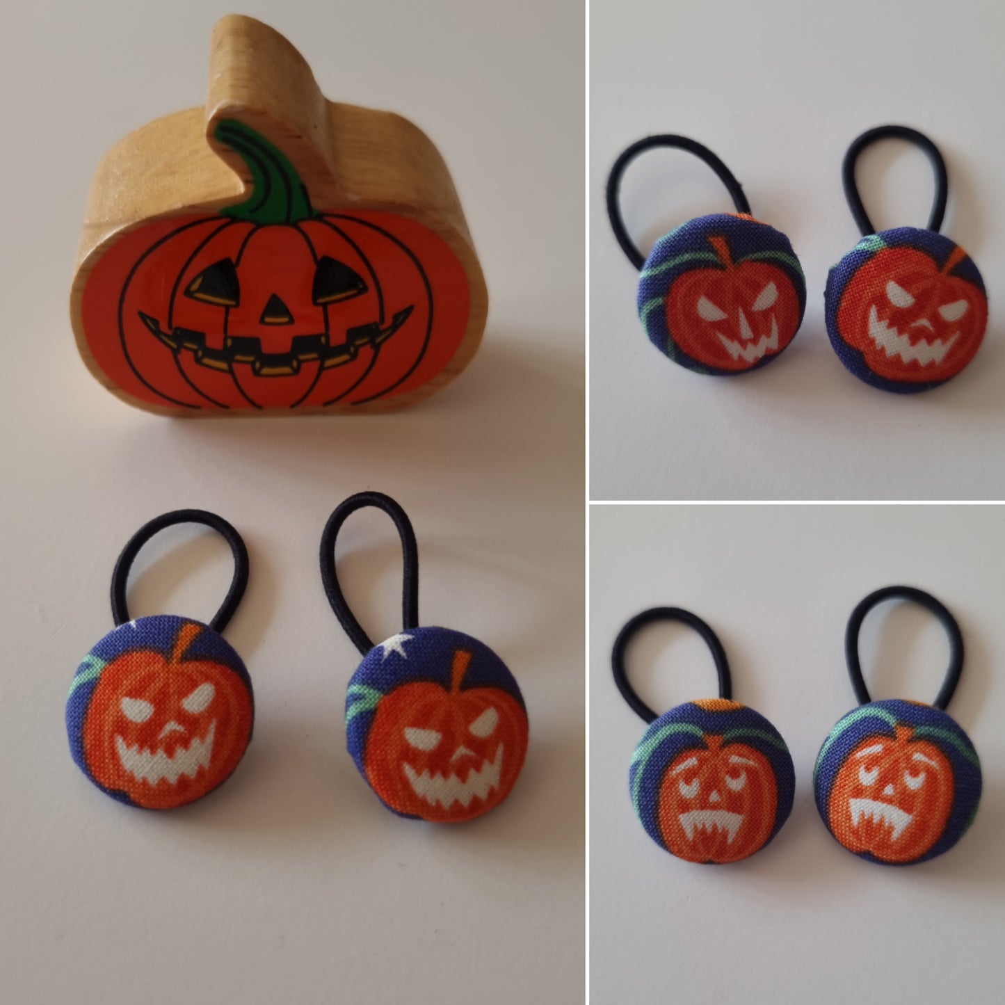 Halloween Pumpkin Glow in the Dark Button Bobbles