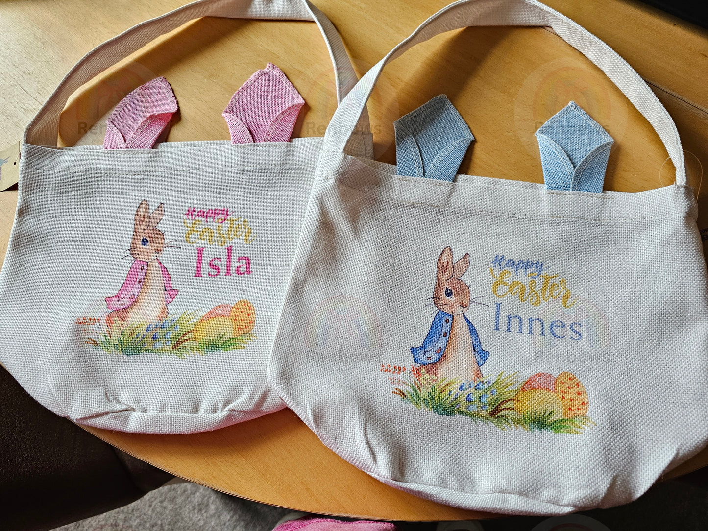 Personalised Peter Rabbit Easter Bags.