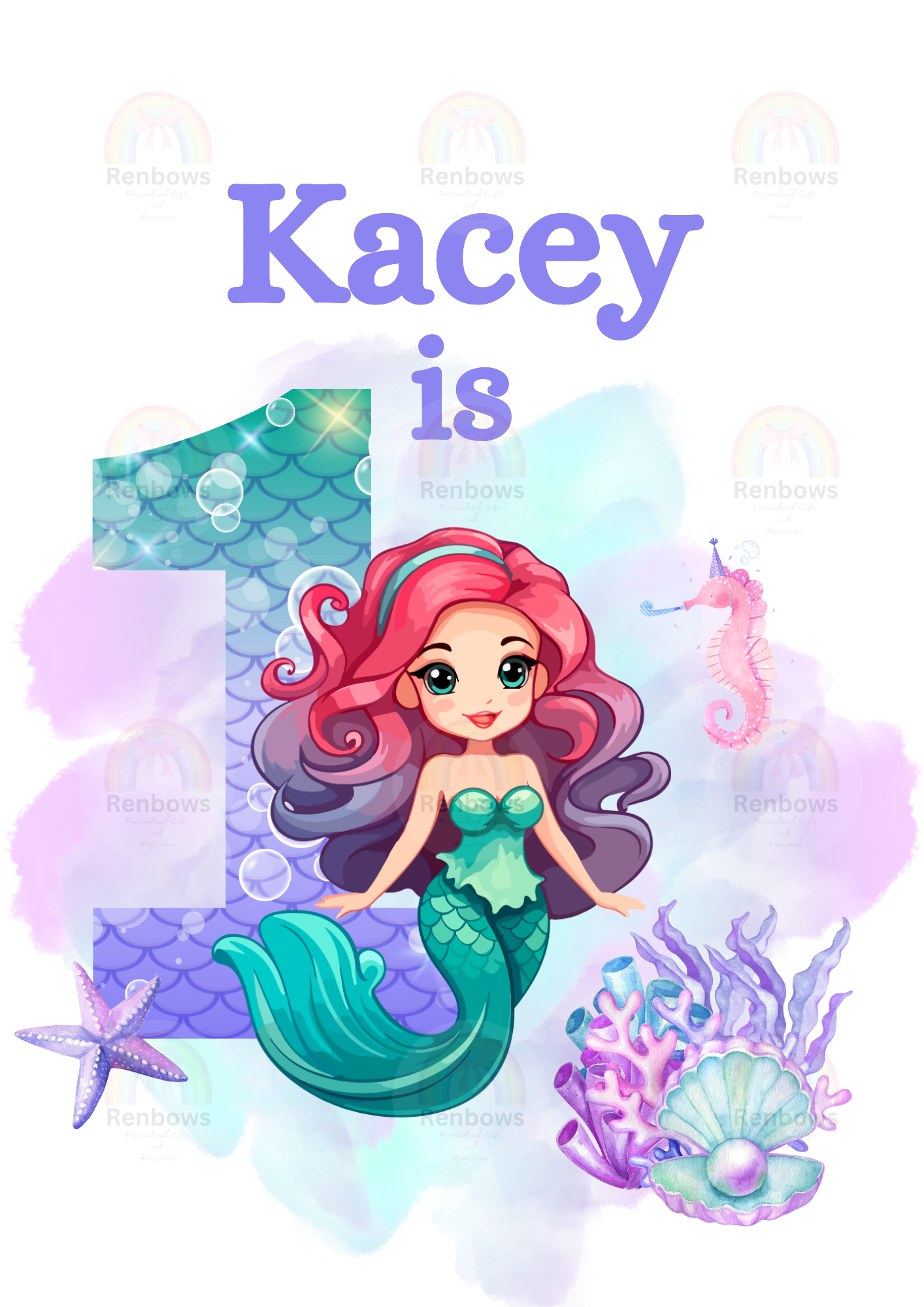 Personalised Mermaid Birthday t-shirt