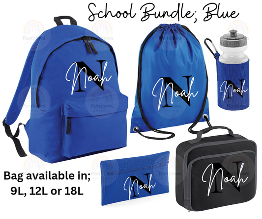 5 pcs Back to School Bundle- Royal Blue