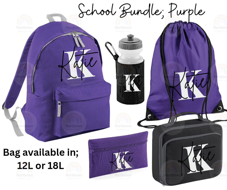 5 pcs Back to School Bundle- Purple