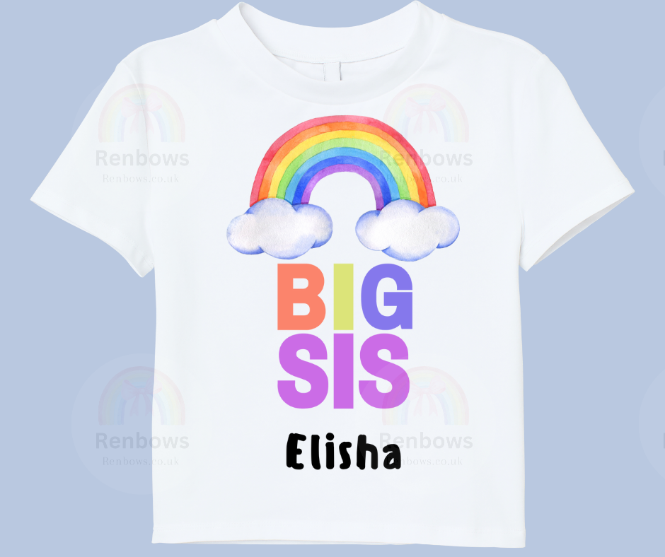 Big Sister Rainbow Tshirt