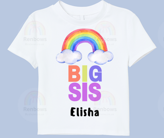 Big Sister Rainbow Tshirt