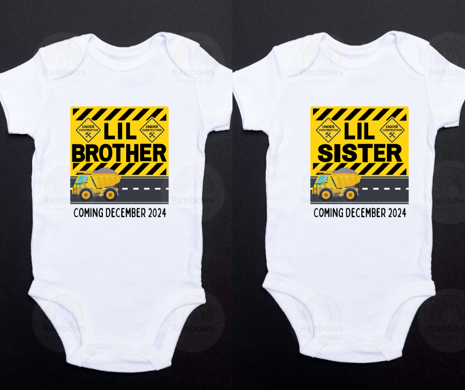 Sibling coming soon Construction vest