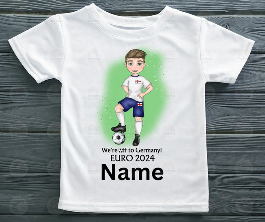 Personalised Euro 2024 Tshirt England Boys