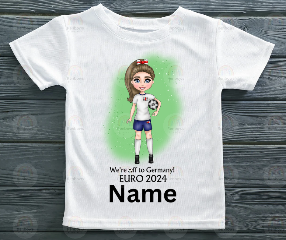 Personalised Euro 2024 Tshirt England Girls