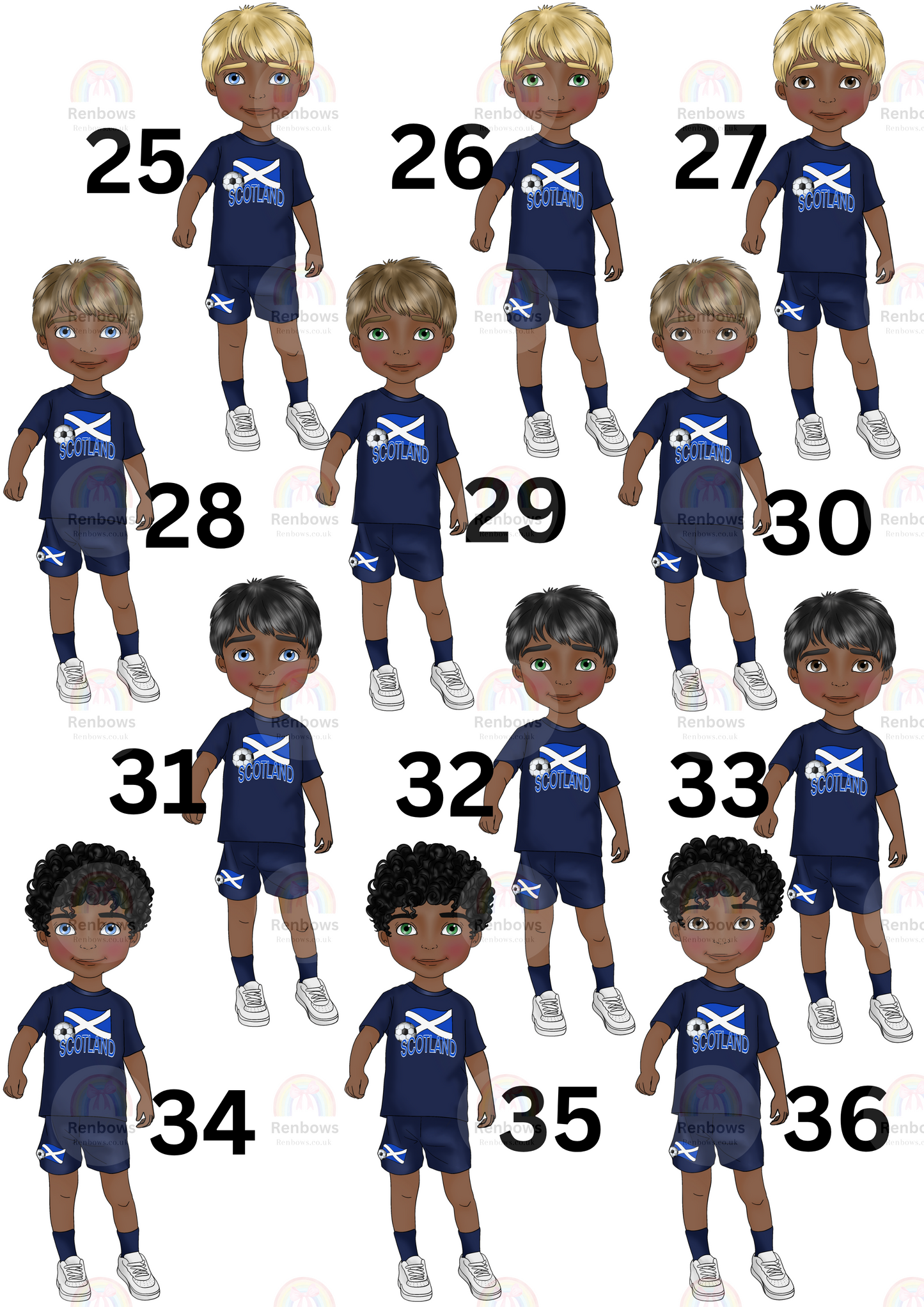 Personalised Toddlers Euro 2024 Tshirt Scotland Boys