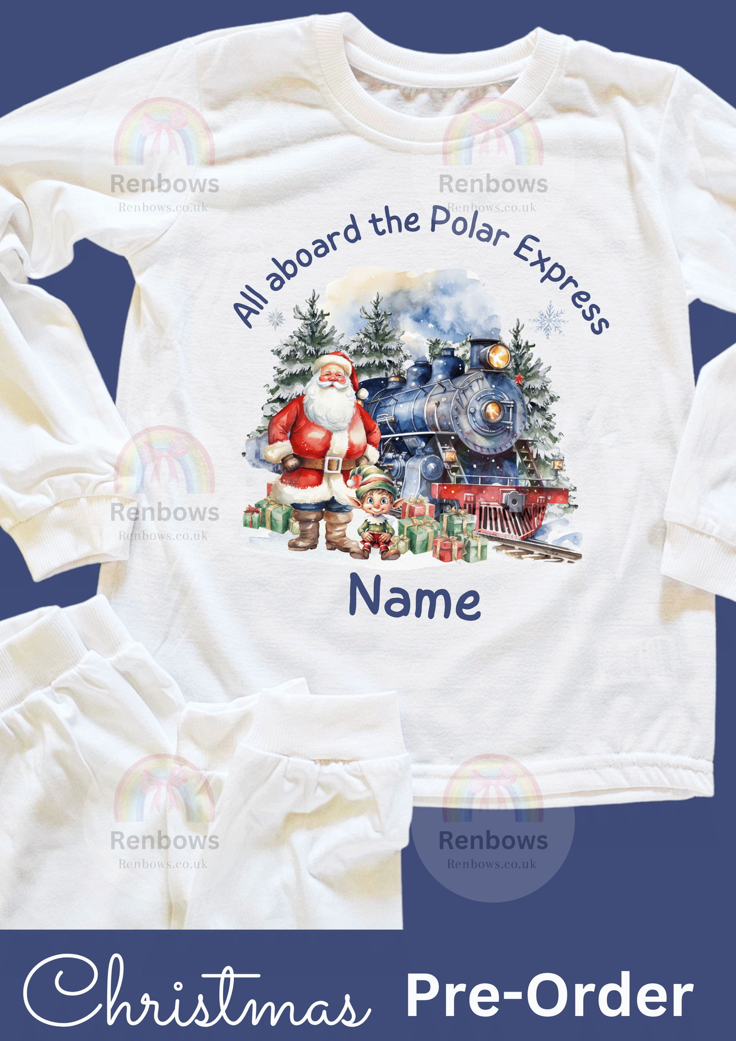 Christmas PJs. Polar Express. Personalised.