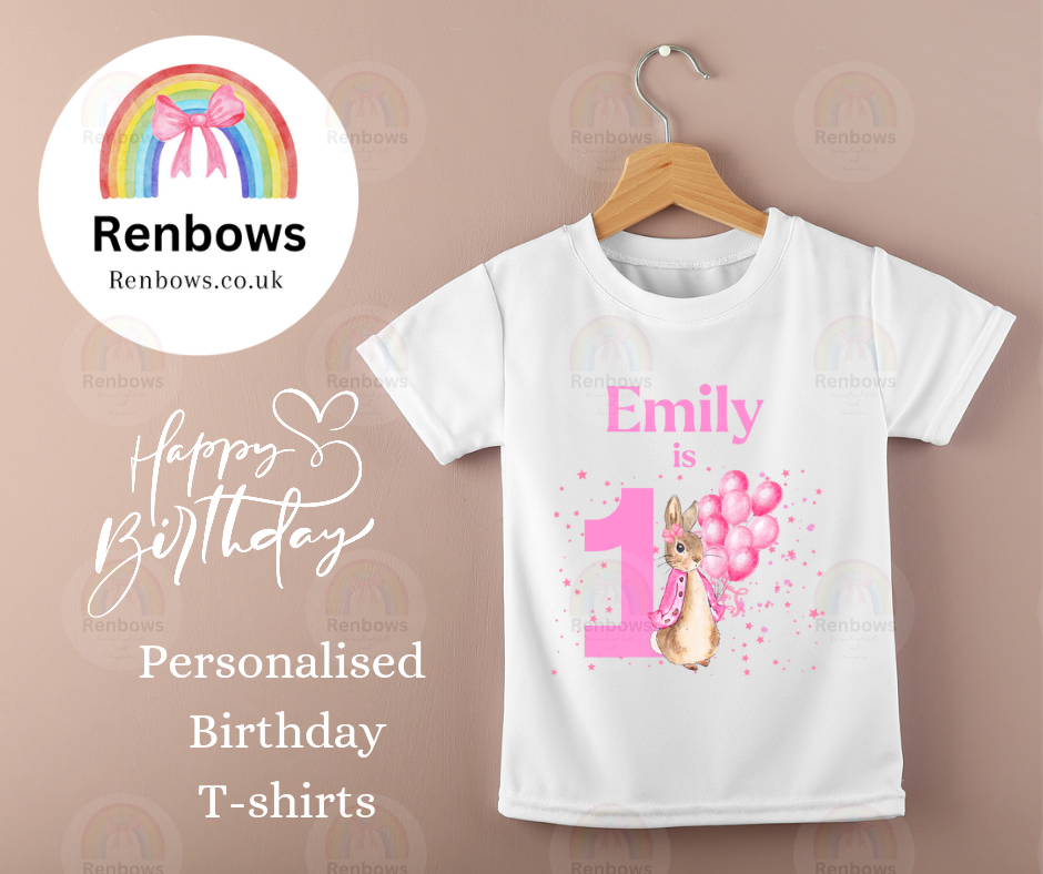 Personalised Peter Rabbit Flopsy Birthday Tshirt