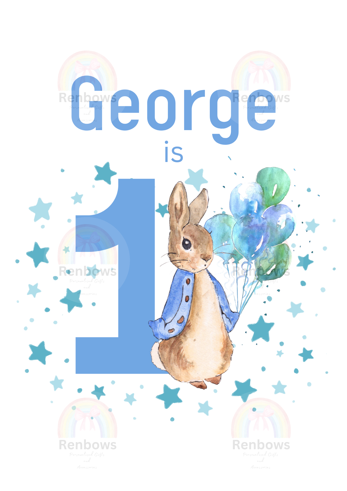 Personalised Peter Rabbit Birthday Tshirt