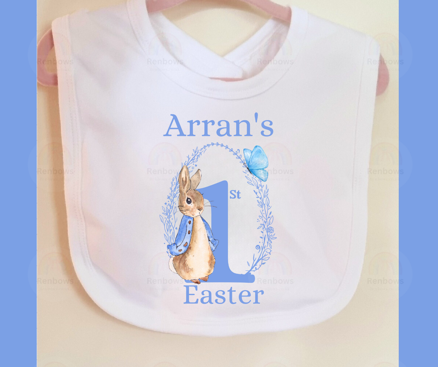 Personalised 1st Easter Peter Rabbit Bib