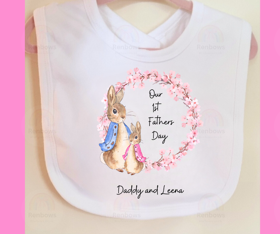 Personalised 1st Fathers day Bib