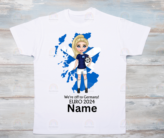 Personalised Euro 2024 Tshirt Scotland Girls