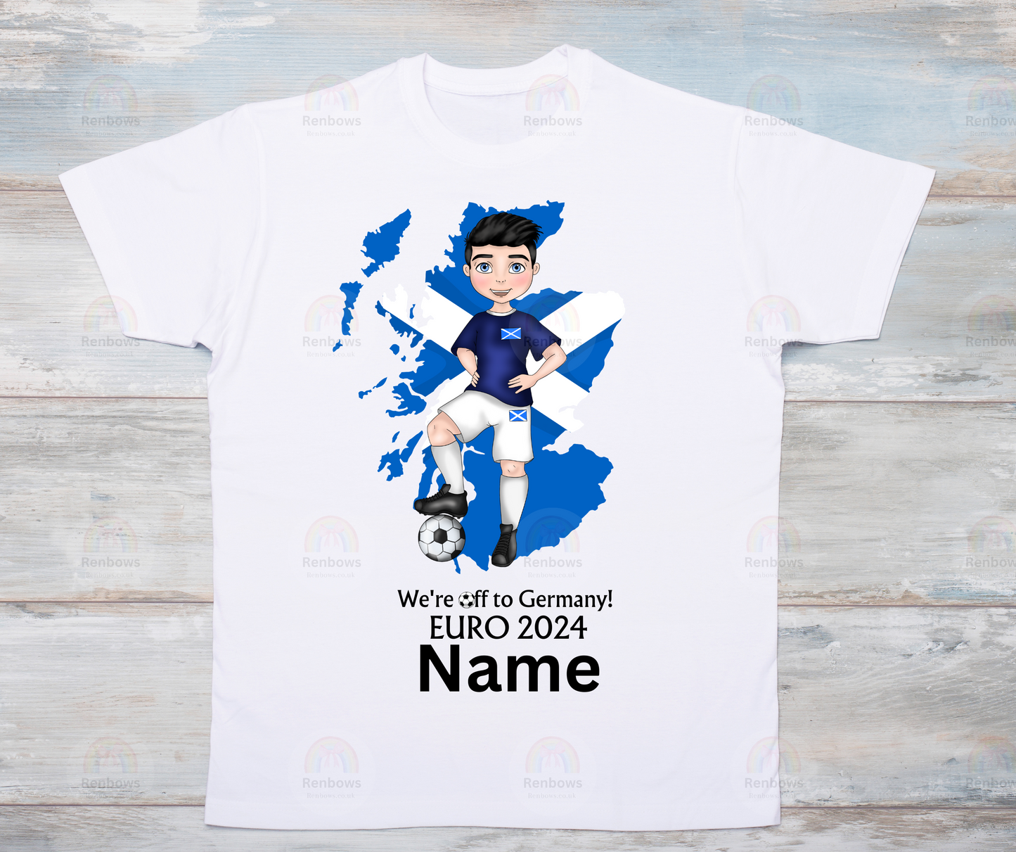 Personalised Euro 2024 Tshirt Scotland Boys