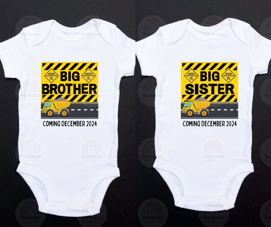 Sibling coming soon Construction vest