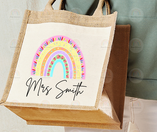 Teacher Gift; Personalised jute bag