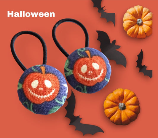 Halloween Pumpkin Glow in the Dark Button Bobbles