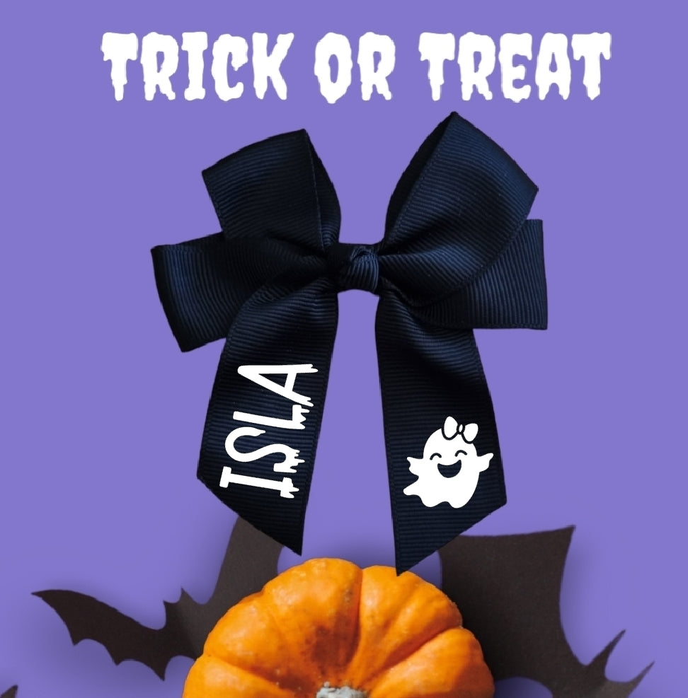 Personalised Halloween Hair Bow