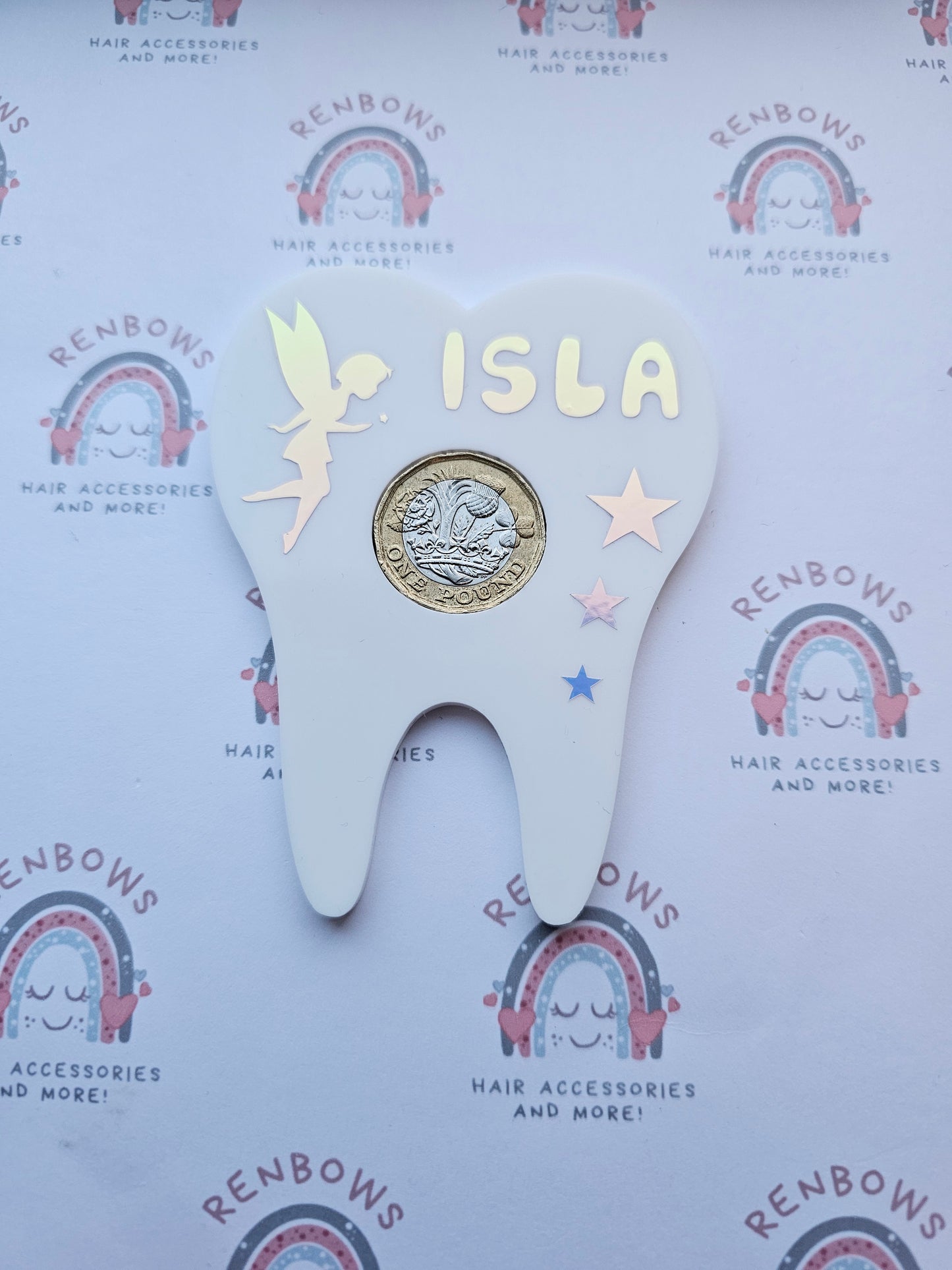 Personalised Tooth for Tooth Fairy Money