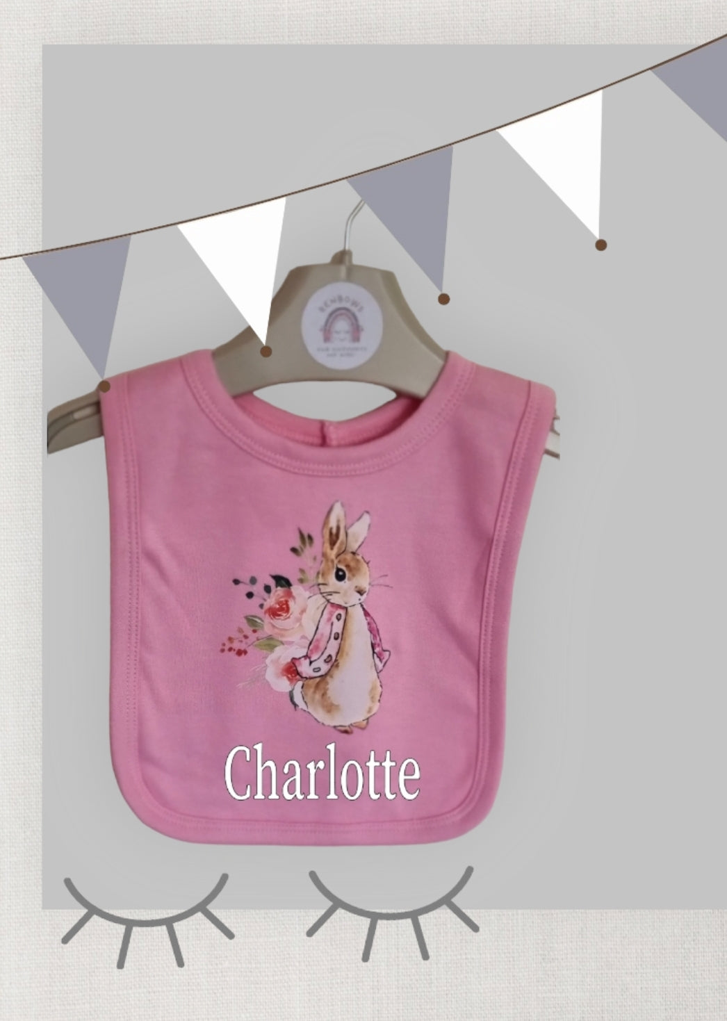 Personalised Flopsy Bib