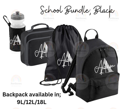 4 pcs Back to School Bundle-  Black