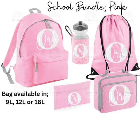 5 pcs Back to School Bundle- Light Pink